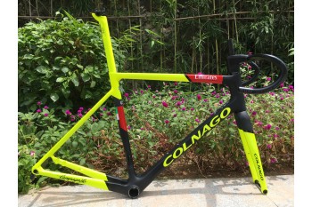 Bicicleta de estrada Colnago V3RS quadro de carbono amarelo com preto