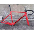 Quadro de bicicleta de estrada de fibra de carbono Colnago V4RS vermelho