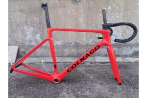 Colnago V4RS ნახშირბადის ბოჭკოვანი გზის ველოსიპედის ჩარჩო წითელი