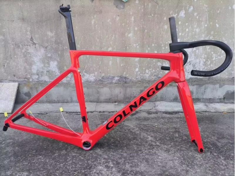 Cadre de vélo de route en fibre de carbone Colnago V4RS rouge
