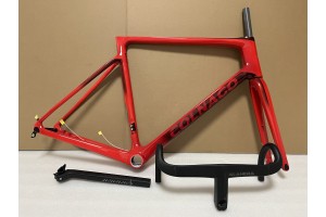 Colnago V4RSカーボンファイバーロード自転車フレームレッド