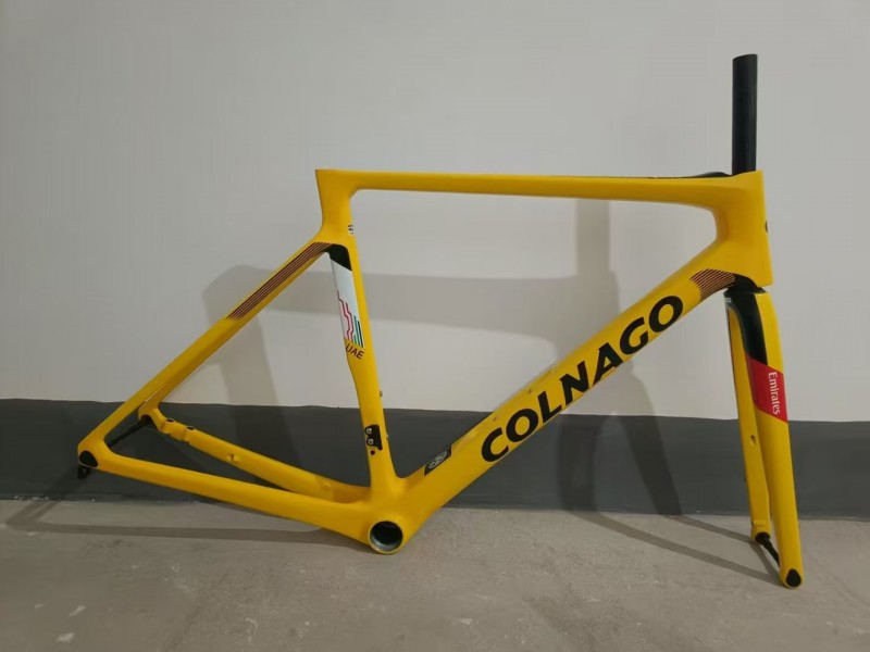 Colnago v4rs szénszálas út kerékpár keret sárga