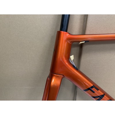 FACTOR O2 Carbon Road Bike Frame Orange-FACTOR Frame V-Brake & Disc Brake