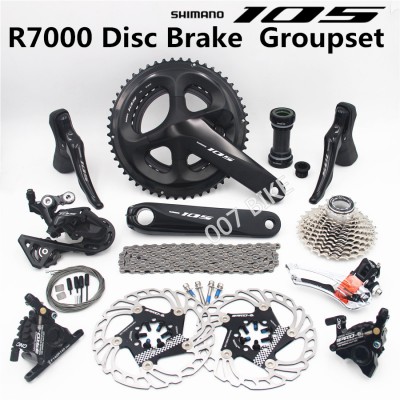 SHIMANO 105 R7000 Road Bicycle Oil Disc  Speed Groupset  A8000 Disc Brake Oil Brake-Disc csoportszét