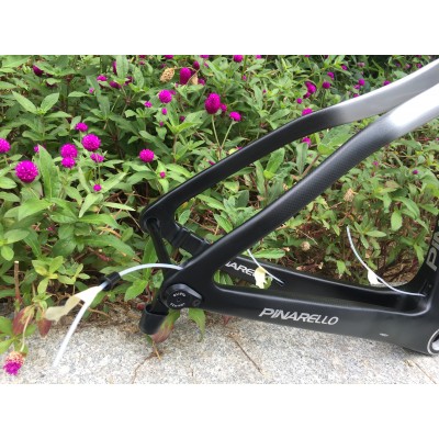 Carbon Road Bike Frame Silver With Black-Dogma F Disc Brake