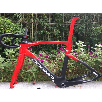 Pinarello DogMa F Disc Brake Carbon Road Bike Frame Red With Black-Dogma F  V-Brake