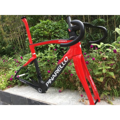 Pinarello DogMa F Disc Brake Carbon Road Bike Frame Red With Black-Dogma F  V-Brake