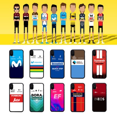 2019 Tour de France Mobile Phone Case Ineos Quick Step Bahrain Sun Net BORA Around Sagan-Canyon V Brake & Disc Brake