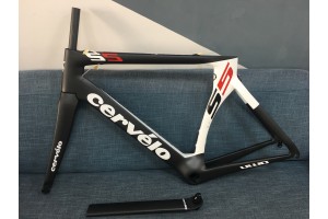 Cervelo S5 カーボンファイバー ロード自転車フレーム リム ブレーキ ホワイト