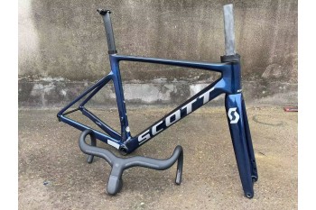 Quadro de bicicleta de estrada de fibra de carbono Scott Addict Rc azul