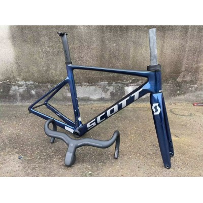 Scott Addict Rc Carbon Fiber Road Bicycle Frame Blue-Scott Addict Rc