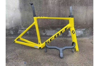 Telaio per bicicletta da strada Scott Addict Rc in fibra di carbonio giallo