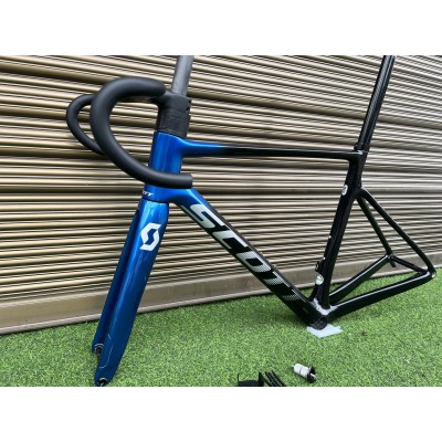 Scott Addict Rc Carbon Fiber Road Bicycle Frame Black Blue-Scott Addict Rc