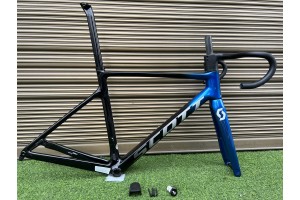 Scott Addict Rc Rama roweru szosowego z włókna węglowego, czarno-niebieska