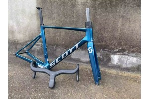 Cuadro de bicicleta de carretera de fibra de carbono Scott Addict Rc azul