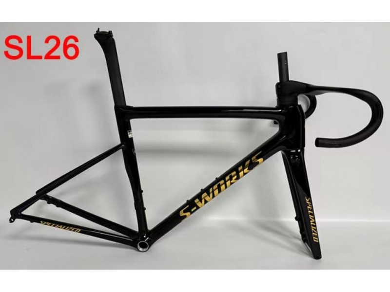 専門のS-WorksターマックSL8カーボンファイバーロード自転車フレームゴールデンステッカー