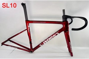 Marco de bicicleta de fibra de carbono de tarmac sl8 especializado satén azul satén onyx