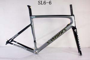 Cuadro de bicicleta de carretera de fibra de carbono SL6 freno V especializado y freno de disco