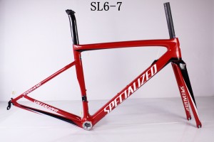 Cuadro de bicicleta de carretera de fibra de carbono SL6 freno V especializado y freno de disco