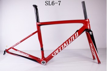 Cuadro de bicicleta de carretera de fibra de carbono SL6 freno V especializado y freno de disco