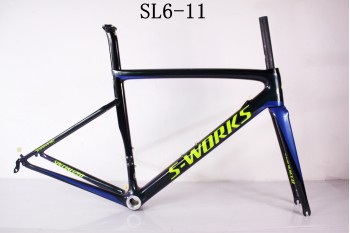 Carbon Fiber Road Bike Cykelram SL6 specialiserad V-broms & skivbroms