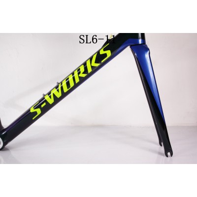 ნახშირბადის ბოჭკოვანი ველოსიპედის ველოსიპედის ჩარჩო SL6 სპეციალიზებული V სამუხრუჭე / დისკი სამუხრუჭე-S-Works SL6 V Brake & Disc Brake