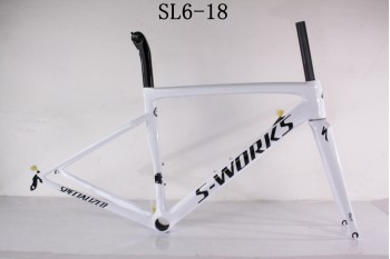 Cuadro de bicicleta de carretera de fibra de carbono SL6 freno V especializado y freno de disco