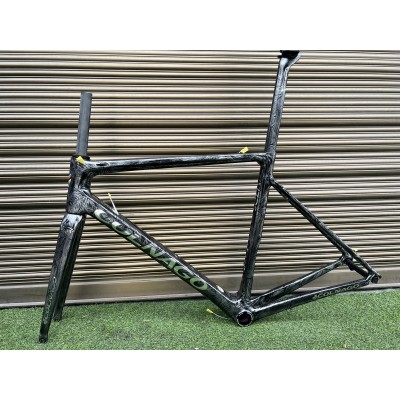 Colnago V3RS Carbon Fiber Road Bicycle Frame Black Ice Crack-Colnago V3RS V-Brake & Disc Brake