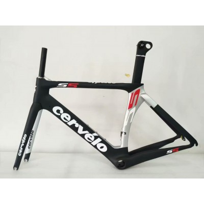 Cevelo S5 Carbon Road Bike ველოსიპედის ჩარჩო თეთრი-Cervelo Frame