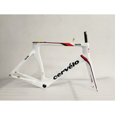 Cadre de vélo pour vélo de route Cevelo S5 Carbon blanc-Cervelo Frame