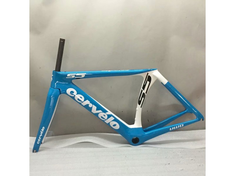 Cervelo S5 Carbon Fiber Road Polkupyörän runko Vannejarru Sininen