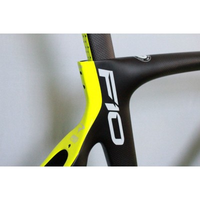 Pinarello DogMa F10 Carbon Road Bike Frame 168 Sulfur Yellow-Dogma F10 V Brake & Disc Brake