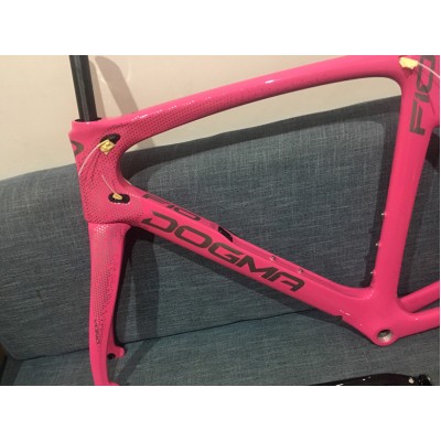 Cuadro de bicicleta de carretera Pinarello DogMa F10 Carbon rosa-Dogma F10 V Brake & Disc Brake