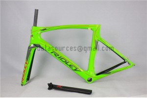 Quadro de bicicleta de estrada de carbono Ridley R1 verde