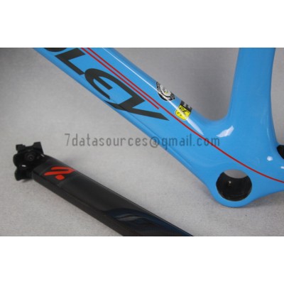 Ridley Carbon Road Bicycle Frame R1 Sky Blue-Ridley Road