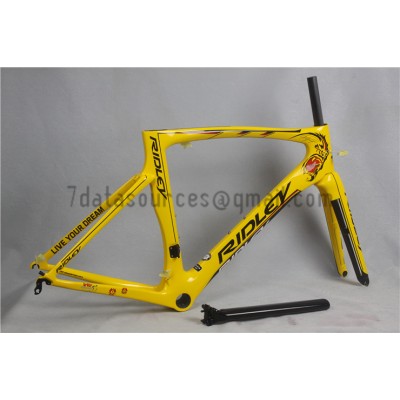 Quadro de bicicleta Ridley Carbon Road R6 Amarelo-Ridley Road