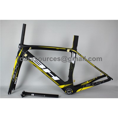 Cadre de vélo pour vélo de route BH G6 en carbone jaune-BH G6 Frame