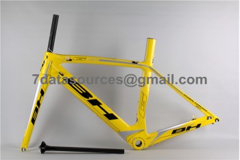 Cuadro de bicicleta de carretera de carbono BH G6 amarillo