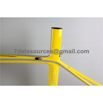 Cadre de vélo pour vélo de route BH G6 en carbone jaune-BH G6 Frame