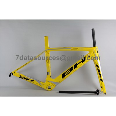 Cadre de vélo pour vélo de route BH G6 en carbone jaune-BH G6 Frame