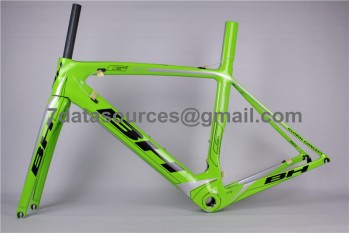 Cuadro de bicicleta de carretera de carbono BH G6 verde