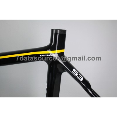 Cevelo S3 Carbon Road Bike Quadro de bicicleta Amarelo-Cervelo Frame