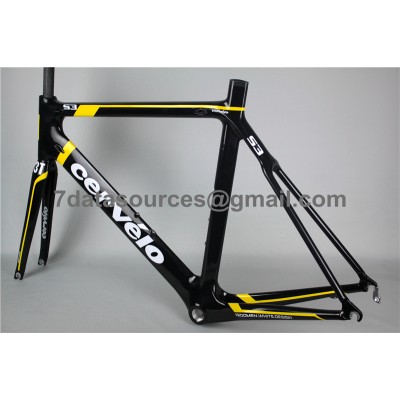 Cevelo S3 Carbon Road Bike Frame Yellow-Cervelo Frame