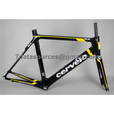 Cevelo S3 Carbon Road Bike Cykelram Gul-Cervelo Frame