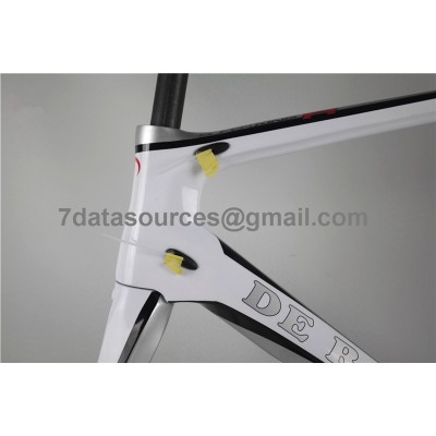 Cadru bicicletă bicicletă rutier De Rosa 888 carbon alb-De Rosa Frame