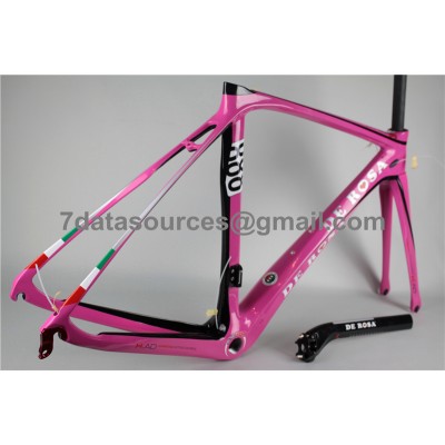 Cadre de vélo De Rosa 888 en fibre de carbone pour vélo de route, rose-De Rosa Frame