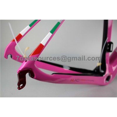 De Rosa 888 Quadro de bicicleta de bicicleta de estrada de fibra de carbono rosa-De Rosa Frame