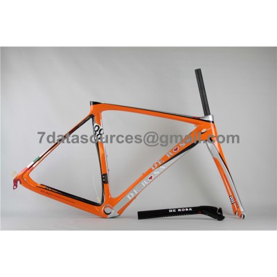 De Rosa 888 Carbon Fiber Road Bike Bicycle Frame Orange-De Rosa Frame