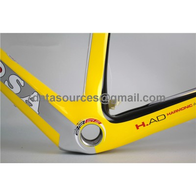 De Rosa 888 Carbon Fiber Road Bike Bicycle Frame Yellow-De Rosa Frame