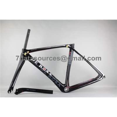 De Rosa 888 Carbon Fiber Road Bike Cykelram Svart-De Rosa Frame